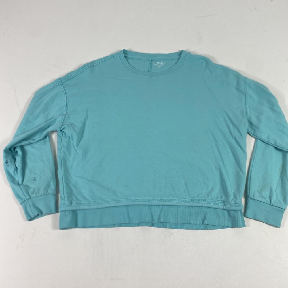 Athleta Sweatshirt Womens Medium Blue Sundown Sweatshirt 2.0 Crewneck Pullover